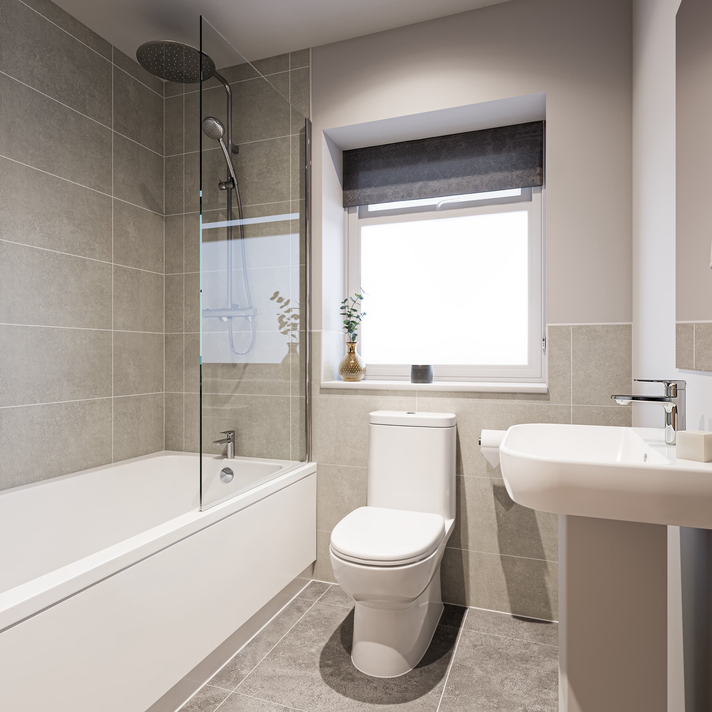 Visualisation of a bathroom at Langdale Mews