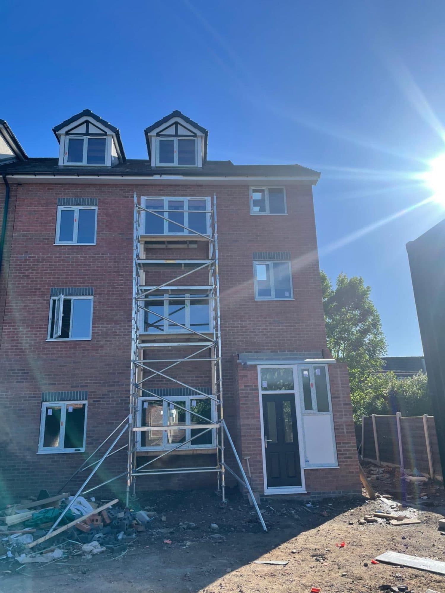 Brick elevations and dormers taking shape at Langdale Mews