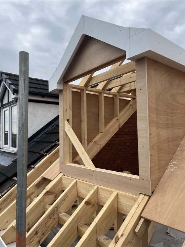 Dormer framing detail at Langdale Mews