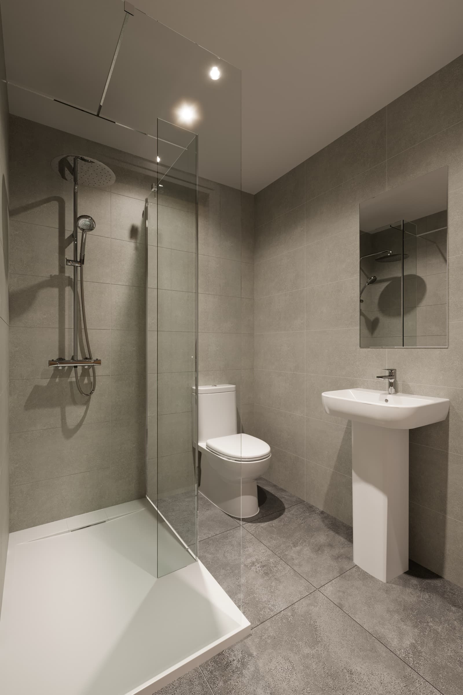 Two bedroom apartment bathroom at The Old Bakery