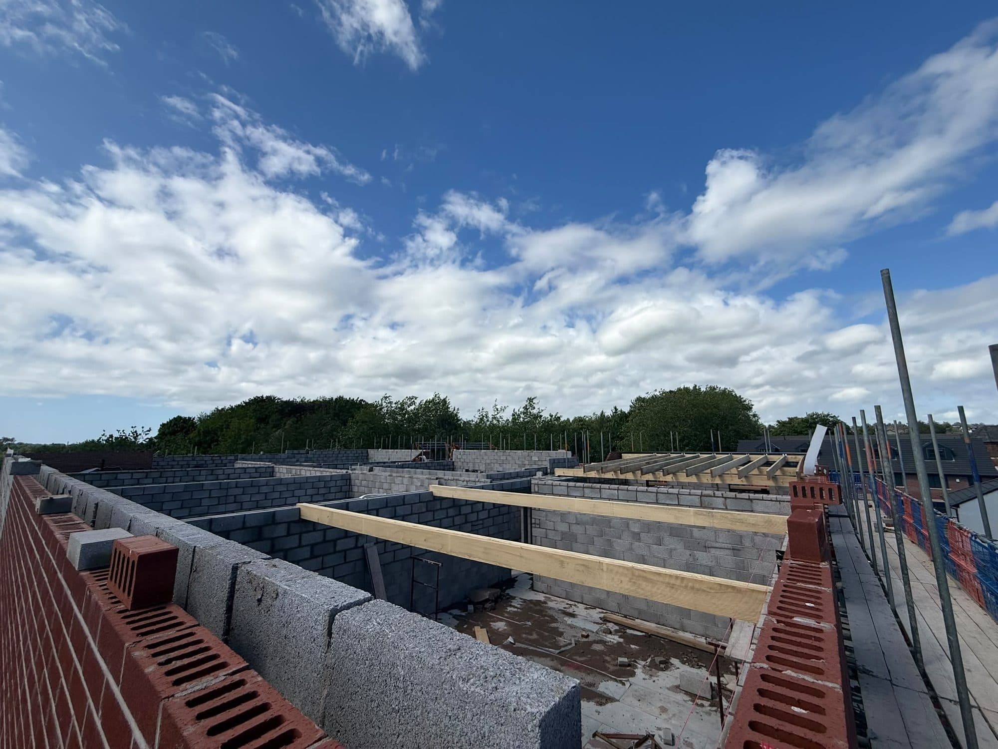 Roof level construction at The Old Bakery